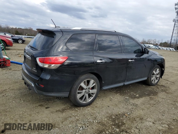 2013 Nissan Pathfinder SV with VIN 5N1AR2MM3DC657426, listed as a Copart auction lot 50392075 with 115,961 mi miles and Salvage Title. Bid and sale history available at carsss.com. Image 3.