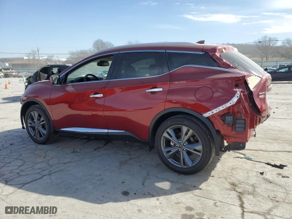 2023 Nissan Murano Platinum with VIN 5N1AZ2DS2PC121411, listed as a Copart auction lot 45659785 with 12,597 mi miles and Salvage Title. Bid and sale history available at carsss.com. Image 2.