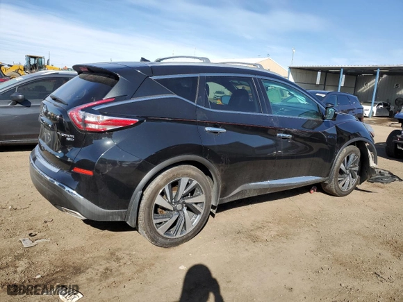 2015 Nissan Murano S with VIN 5N1AZ2MH4FN284293, listed as a Copart auction lot 47130855 with 62,015 mi miles and Salvage Title. Bid and sale history available at carsss.com. Image 3.