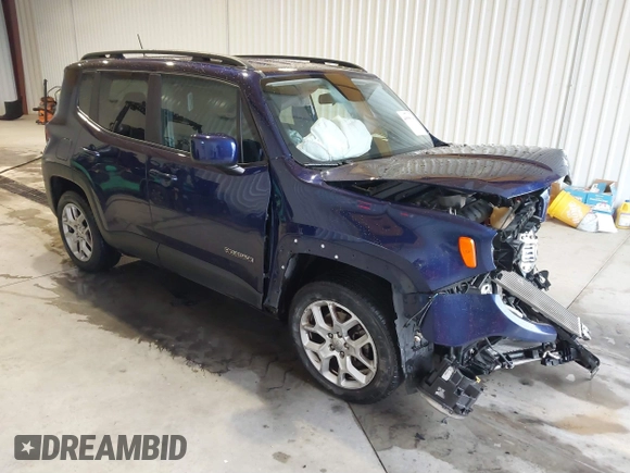 2017 Jeep Renegade Latitude with VIN ZACCJABB6HPE79271, listed as a IAAI auction lot 40998196 with 117,118 mi miles. Bid and sale history available at carsss.com. Image 1.