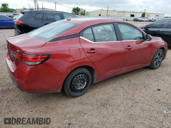 2024 Nissan Sentra SV with VIN 3N1AB8CV6RY350310, listed as a Copart auction lot 54760875 with 37,307 mi miles and Clean Title. Bid and sale history available at DreamBid. Image 3.