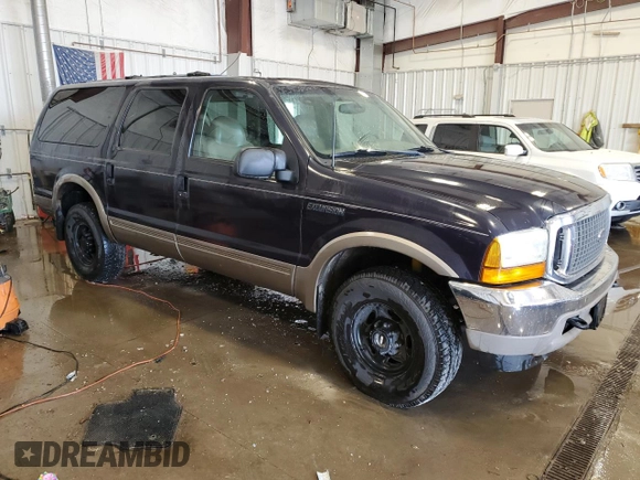 2001 Ford Excursion Limited z VIN 1FMSU43F81EC12990, wystawiony jako Copart lot #56883255 z przebiegiem 299 713 mil mil oraz Tytuł czysty. Historia ofert i sprzedaży dostępna na DreamBid. Obrazek 4.