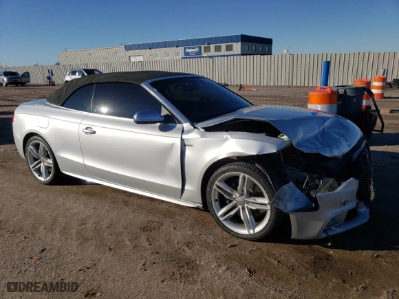 2013 Audi S5 Premium Plus with VIN WAUCGAFH4DN006689, listed as a Copart auction lot 80929814 with 65,818 mi miles and Salvage Title. Bid and sale history available at carsss.com. Image 4.
