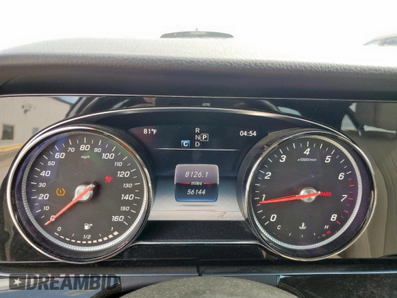 2017 Mercedes-Benz E 300 Luxury with VIN WDDZF4JB6HA203130, listed as a Copart auction lot 55818005 with 56,144 mi miles and Salvage title. Bid and sale history available at DreamBid. Image 9.