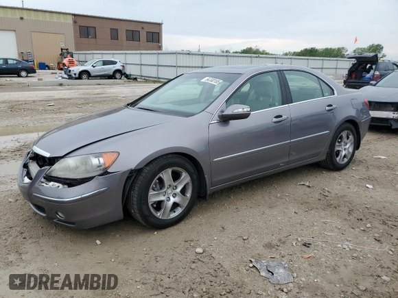 2005 Acura RL with VIN JH4KB16595C009988, listed as a Copart auction lot 54700185 with 189,486 mi miles and Salvage title. Bid and sale history available at DreamBid. Image 1.