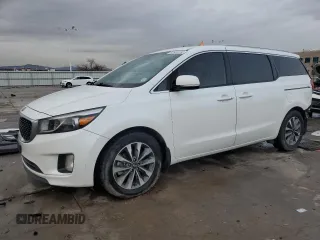 2015 Kia Sedona SX with VIN KNDMC5C19F6032915, listed as a Copart auction lot 82626784 with 135,594 mi miles and Salvage Title. Bid and sale history available at carsss.com. Image 1.