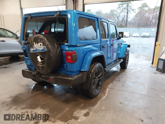 2024 Jeep Wrangler Sahara with VIN 1C4RJXP64RW170976, listed as a IAAI auction lot 41867996 with 4,406 mi miles and . Bid and sale history available at DreamBid. Image 4.