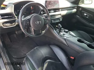 2021 Toyota GR Supra 3.0 with VIN WZ1DB0C01MW038946, listed as a Copart auction lot 63169054 with 46,321 mi miles and Salvage Title. Bid and sale history available at carsss.com. Image 8.