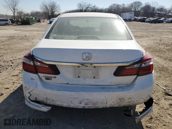 2016 Honda Accord Sedan LX with VIN 1HGCR2F34GA106926, listed as a Copart auction lot 48406845 with 201,620 mi miles and Salvage Title. Bid and sale history available at carsss.com. Image 6.