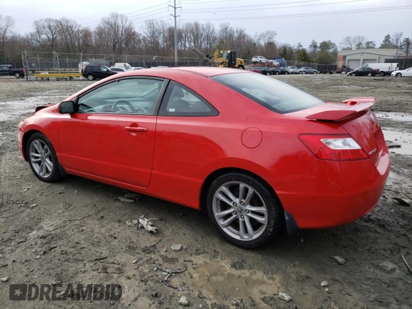2008 Honda Civic Cpe Si with VIN 2HGFG21548H701614, listed as a Copart auction lot 48289425 with 276,285 mi miles and Salvage Title. Bid and sale history available at carsss.com. Image 2.