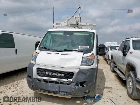 2022 Ram ProMaster Cargo with VIN 3C6LRVNG4NE102266, listed as a Copart auction lot 46635035 with 56,151 mi miles and Salvage Title. Bid and sale history available at DreamBid. Image 5.