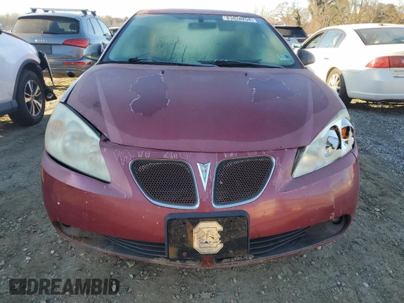 2005 Pontiac G6 with VIN 1G2ZG548054142160, listed as a Copart auction lot 83626254 with 0 mi miles and Salvage Title. Bid and sale history available at carsss.com. Image 5.
