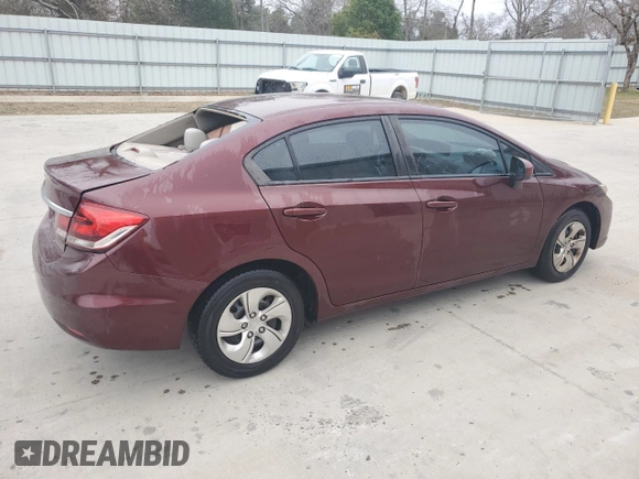 2015 Honda Civic LX with VIN 2HGFB2F50FH557161, listed as a Copart auction lot 46039215 with 133,232 mi miles and Salvage Title. Bid and sale history available at DreamBid. Image 3.