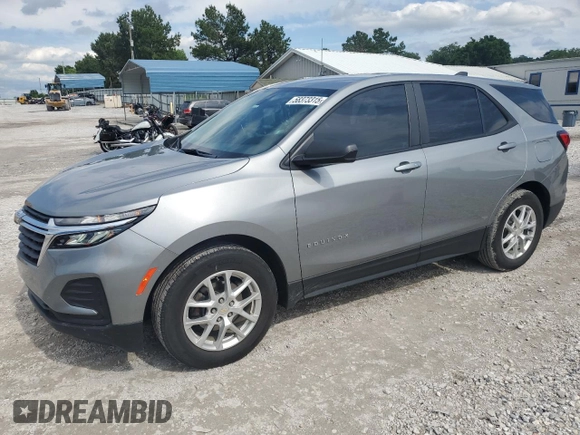 2023 Chevrolet Equinox LS z VIN 3GNAXHEG7PL174964, wystawiony jako Copart lot #58373315 z przebiegiem 34 175 mil mil oraz Szkoda całkowita • Salvage title. Historia ofert i sprzedaży dostępna na DreamBid. Obrazek 1.
