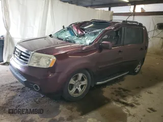2013 Honda Pilot EX-L with VIN 5FNYF4H56DB046111, listed as a Copart auction lot 55893615 with 215,679 mi miles and Salvage Title. Bid and sale history available at DreamBid. Image 1.