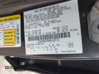 2017 Ford Fusion S with VIN 3FA6P0G78HR162713, listed as a IAAI auction lot 40820457 with 86,602 mi miles. Bid and sale history available at carsss.com. Image 9.