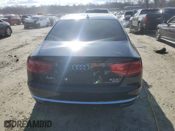 2013 Audi A8 4.0L with VIN WAUR2AFD5DN009509, listed as a Copart auction lot 41412805 with 33,917 mi miles and Salvage Title. Bid and sale history available at DreamBid. Image 6.