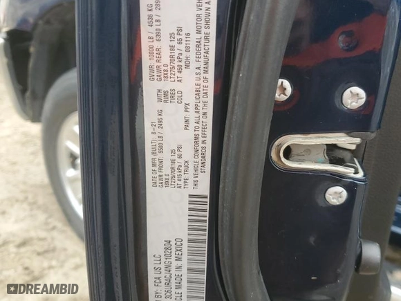 2022 Ram 2500 Tradesman with VIN 3C6UR4CJ4NG102804, listed as a Copart auction lot 45576865 with 27,230 mi miles and Salvage Title. Bid and sale history available at carsss.com. Image 12.