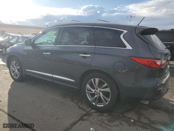 2013 Infiniti JX35 with VIN 5N1AL0MM9DC349778, listed as a Copart auction lot 44654805 with 153,273 mi miles and Salvage Title. Bid and sale history available at carsss.com. Image 2.