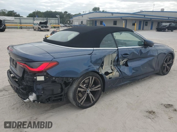 2021 BMW 4 Series 430i with VIN WBA23AT09MCG81555, listed as a Copart auction lot 81284974 with 18,219 mi miles and Salvage title. Bid and sale history available at DreamBid. Image 3.