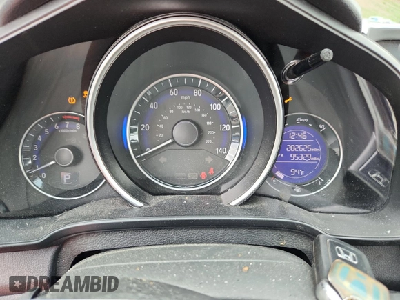 2016 Honda Fit EX with VIN JHMGK5H79GX038169, listed as a Copart auction lot 59923615 with 282,625 mi miles and Salvage title. Bid and sale history available at DreamBid. Image 9.