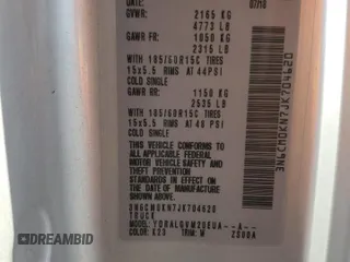 2018 Nissan NV200 S z VIN 3N6CM0KN7JK704620, wystawiony jako Copart lot #74920384 z przebiegiem 225 431 mil mil oraz Szkoda całkowita • Salvage title. Historia ofert i sprzedaży dostępna na DreamBid. Obrazek 12.