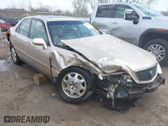 2000 Acura RL with VIN JH4KA9650YC007357, listed as a IAAI auction lot 42050343 with 1 mi miles. Bid and sale history available at carsss.com. Image 1.