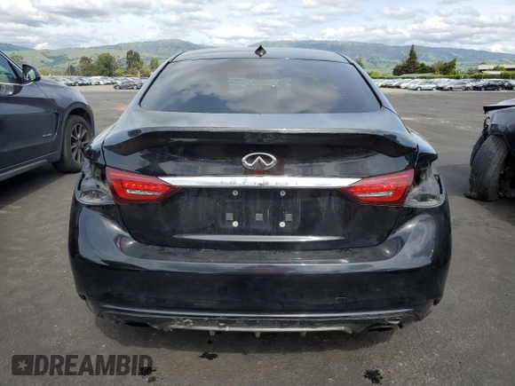 2018 Infiniti Q50 3.0t LUXE with VIN JN1EV7AP2JM590114, listed as a Copart auction lot 52146795 with 89,714 mi miles and Salvage Title. Bid and sale history available at carsss.com. Image 6.