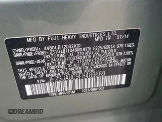 2015 Subaru Forester Touring z VIN JF2SJAUC9FH489669, wystawiony jako Copart lot #55339775 z przebiegiem 114 814 mil mil oraz Szkoda całkowita • Salvage title. Historia ofert i sprzedaży dostępna na DreamBid. Obrazek 13.