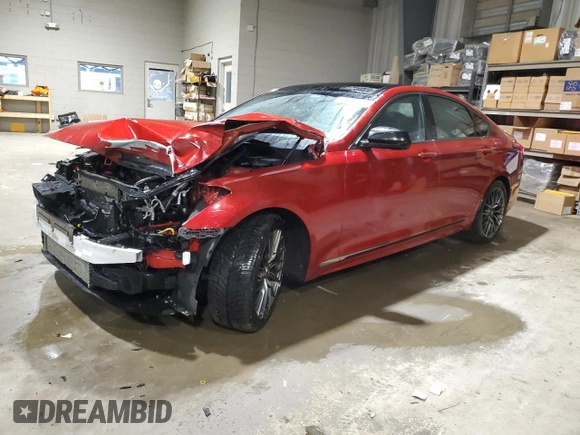 2019 Genesis G80 Sport with VIN KMHGN4JB8KU290051, listed as a Copart auction lot 75885264 with 42,625 mi miles and Salvage Title. Bid and sale history available at DreamBid. Image 1.