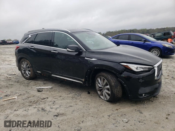 2019 Infiniti QX50 LUXE with VIN 3PCAJ5M14KF139392, listed as a Copart auction lot 44016043 with 75,854 mi miles. Bid and sale history available at carsss.com. Image 4.