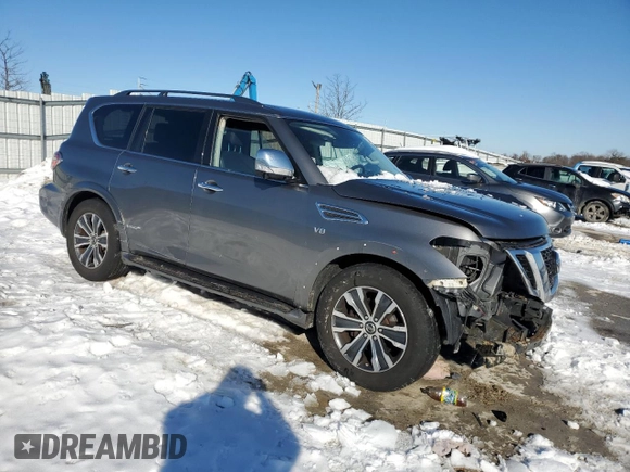 2020 Nissan Armada SL with VIN JN8AY2NC1LX519120, listed as a Copart auction lot 87589765 with 0 mi miles and Salvage Title. Bid and sale history available at carsss.com. Image 4.