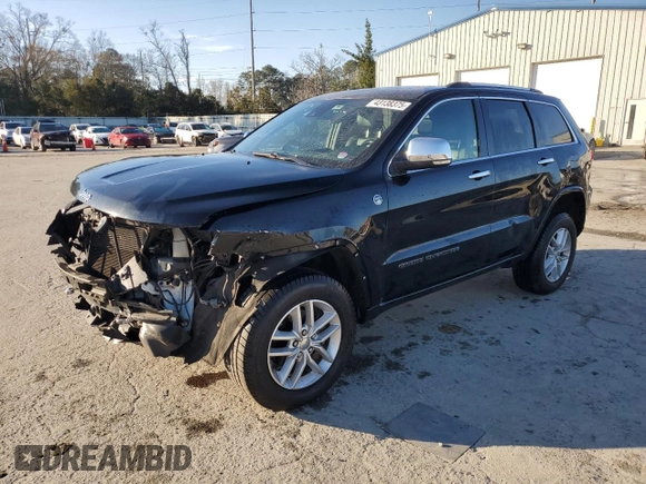 2017 Jeep Grand Cherokee Overland with VIN 1C4RJFCG4HC865483, listed as a Copart auction lot 43138375 with 71,884 mi miles and Salvage Title. Bid and sale history available at carsss.com. Image 1.