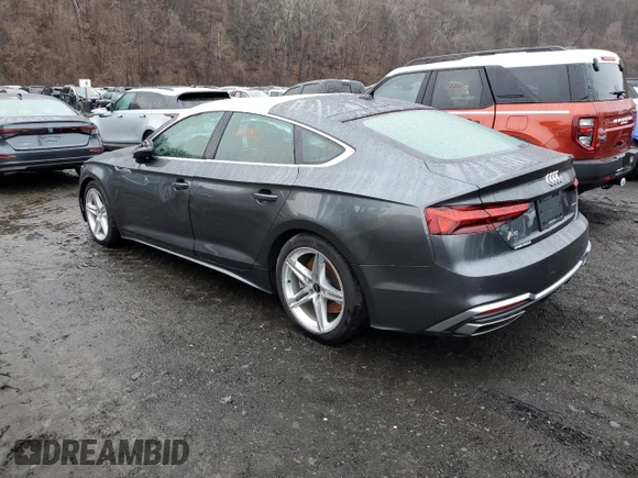 2022 Audi A5 Sportback S line Premium Plus with VIN WAUFACF5XNA023831, listed as a Copart auction lot 40151634 with 12,402 mi miles. Bid and sale history available at carsss.com. Image 2.