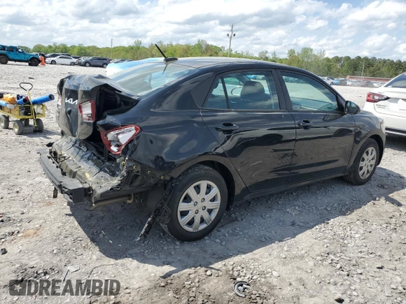 2023 Kia Rio LX with VIN 3KPA24AD7PE576869, listed as a Copart auction lot 50861285 with 18,044 mi miles and Salvage Title. Bid and sale history available at DreamBid. Image 3.