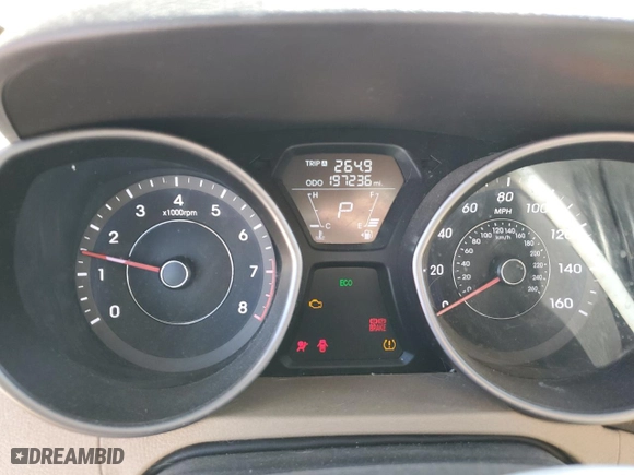 2013 Hyundai Elantra GLS PZEV with VIN 5NPDH4AEXDH174114, listed as a Copart auction lot 53123815 with 197,236 mi miles and Clean Title. Bid and sale history available at carsss.com. Image 9.
