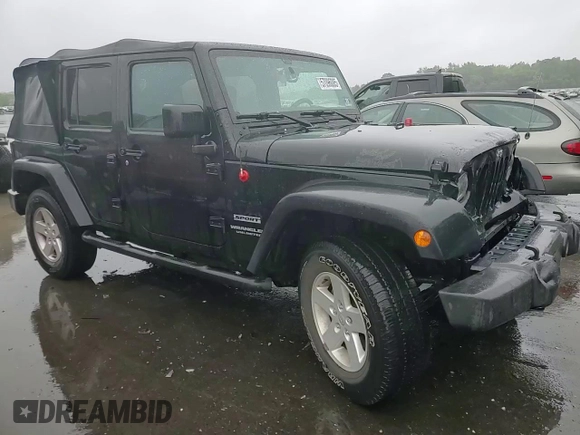 2017 Jeep Wrangler Unlimited Sport with VIN 1C4BJWDG8HL707809, listed as a Copart auction lot 57096085 with 34,959 mi miles and Salvage title. Bid and sale history available at DreamBid. Image 13.