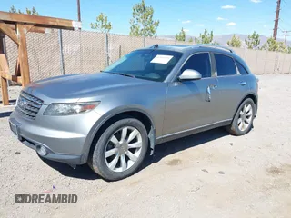 2005 Infiniti FX with VIN JNRAS08W45X218545, listed as a IAAI auction lot 41904209 with 223,649 mi miles. Bid and sale history available at carsss.com. Image 2.