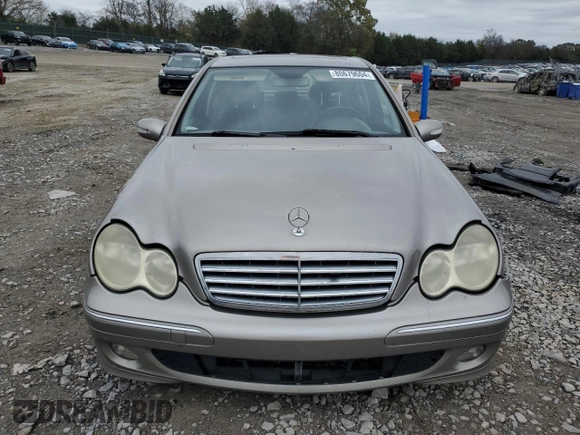2006 Mercedes-Benz C 280 Luxury with VIN WDBRF54H06F741868, listed as a Copart auction lot 80679604 with 248,120 mi miles and Salvage Title. Bid and sale history available at DreamBid. Image 5.