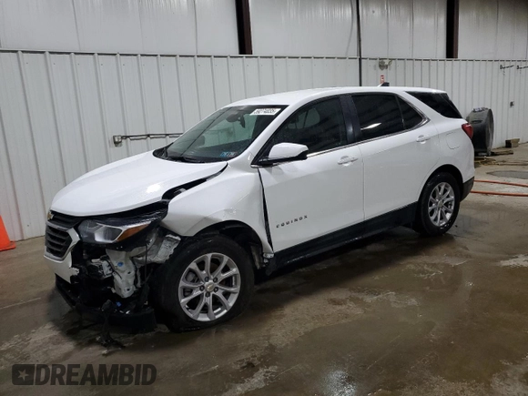 2021 Chevrolet Equinox LT z VIN 3GNAXUEV3MS171715, wystawiony jako Copart lot #59274035 z przebiegiem 45 077 mil mil oraz Szkoda całkowita • Salvage title. Historia ofert i sprzedaży dostępna na DreamBid. Obrazek 1.