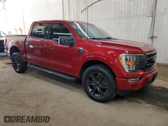 2022 Ford F-150 XL with VIN 1FTEW1EP1NKE80383, listed as a Copart auction lot 48172855 with 109,499 mi miles and Salvage Title. Bid and sale history available at DreamBid. Image 4.