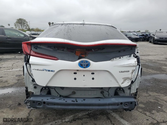 2022 Toyota Prius Prime LE with VIN JTDKAMFP1N3203566, listed as a Copart auction lot 51174025 with 156,611 mi miles and Salvage Title. Bid and sale history available at carsss.com. Image 6.