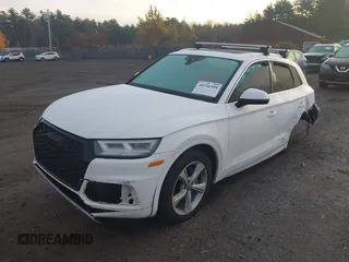 2020 Audi Q5 Premium Plus with VIN WA1BNAFY7L2012758, listed as a IAAI auction lot 40736399 with 1 mi miles. Bid and sale history available at carsss.com. Image 2.