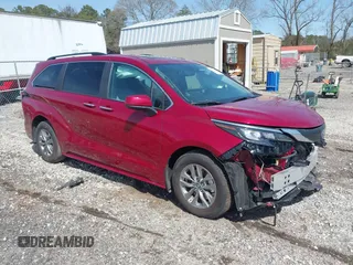 2025 Toyota Sienna XLE with VIN 5TDYRKEC7SS236507, listed as a IAAI auction lot 41635251 with 2,422 mi miles and . Bid and sale history available at DreamBid. Image 1.
