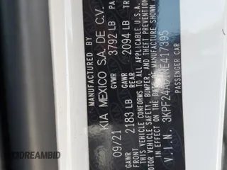 2022 Kia Forte LXS with VIN 3KPF24AD1NE417395, listed as a Copart auction lot 48190215 with 47,141 mi miles and Salvage Title. Bid and sale history available at carsss.com. Image 14.
