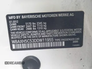 2013 BMW 5 Series 528i xDrive с VIN WBAXH5C53DDW11955, выставлен на аукционе IAAI как лот 42601785 с пробегом 147 925 миль миль и . История ставок и продаж доступна на DreamBid. Изображение 9.