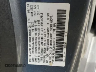 2005 Honda CR-V EX SE with VIN JHLRD78905C009216, listed as a Copart auction lot 53191235 with Not Provided miles and Clean Title. Bid and sale history available at carsss.com. Image 13.