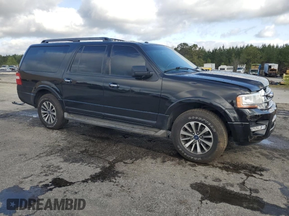 2015 Ford Expedition Max XLT with VIN 1FMJK1HT7FEF13627, listed as a Copart auction lot 51187075 with 215,325 mi miles and Salvage title. Bid and sale history available at DreamBid. Image 4.