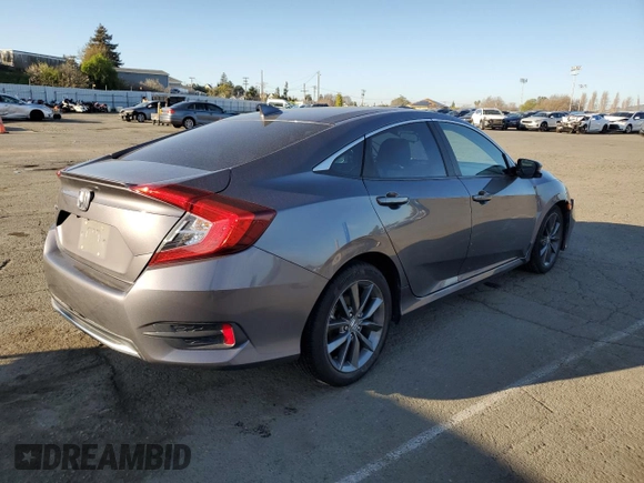 2019 Honda Civic Sedan EX with VIN JHMFC1F39KX009894, listed as a Copart auction lot 47607305 with 67,444 mi miles and Salvage Title. Bid and sale history available at carsss.com. Image 3.