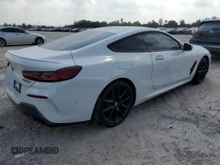 2021 BMW 8 Series M850i xDrive with VIN WBABC4C03MCF61722, listed as a Copart auction lot 66098664 with 17,502 mi miles and Salvage Title. Bid and sale history available at carsss.com. Image 3.